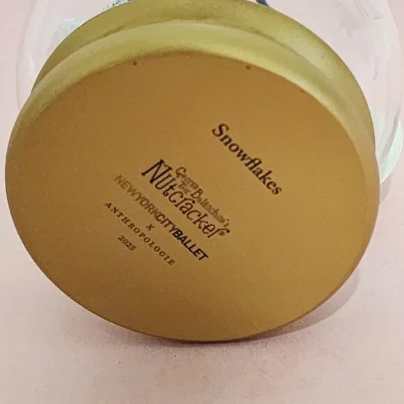 Anthropologie New York City Ballet Glass Snowglobe Ornament Snowflakes  NWT - Picture 5 of 9